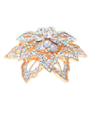Crystal Flower Brooch