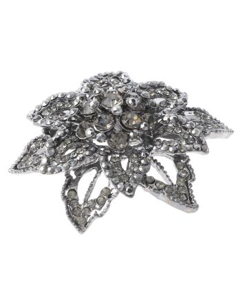 Crystal Flower Brooch