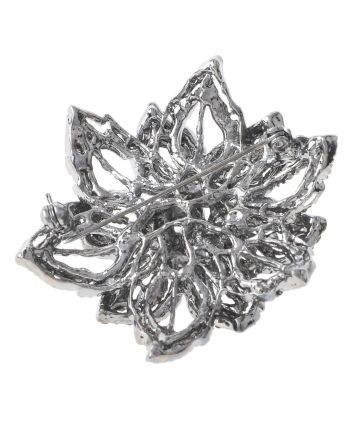Crystal Flower Brooch
