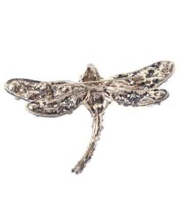 Large Crystal Dragonfly Brooch