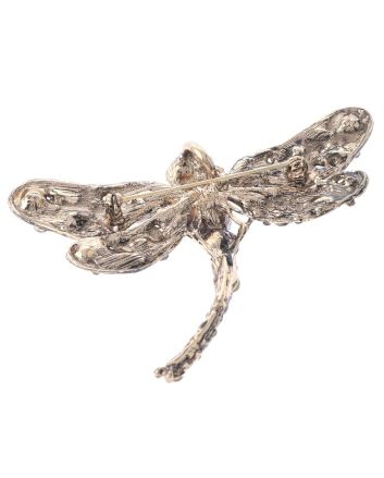 Large Crystal Dragonfly Brooch
