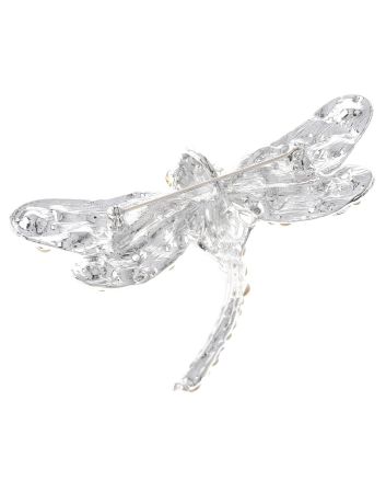 Large Crystal Dragonfly Brooch