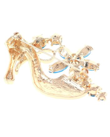 Crystal High Heel Shoe Brooch