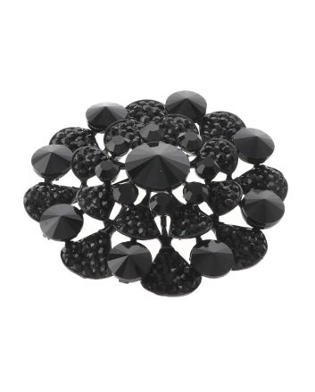 Large Crystal Flower Brooch