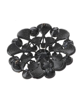 Large Crystal Flower Brooch