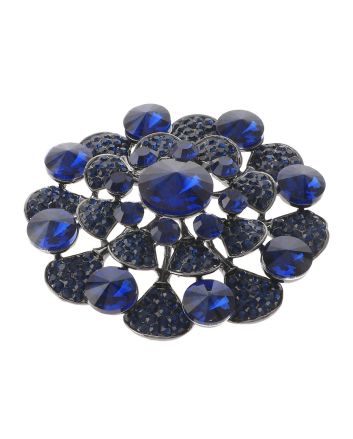 Large Crystal Flower Brooch
