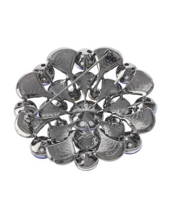 Large Crystal Flower Brooch