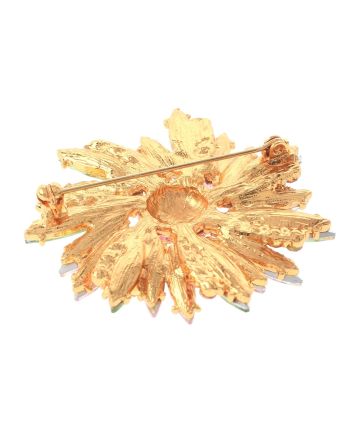 Crystal Flower Brooch