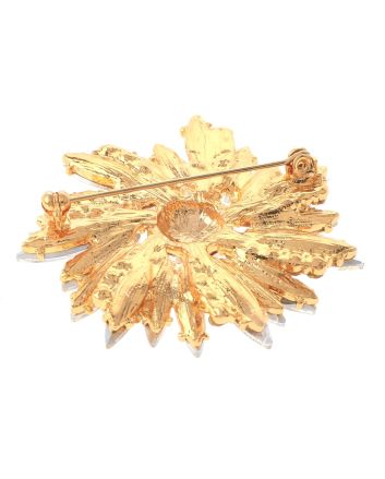 Crystal Flower Brooch