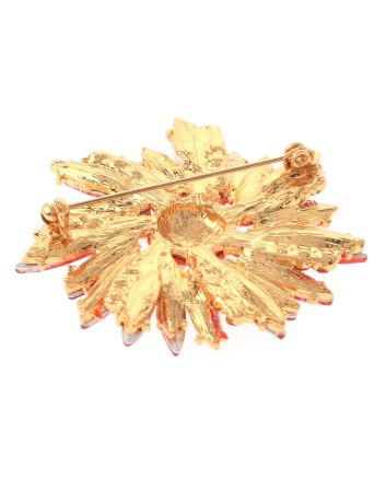 Crystal Flower Brooch