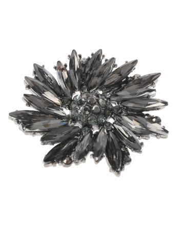 Crystal Flower Brooch