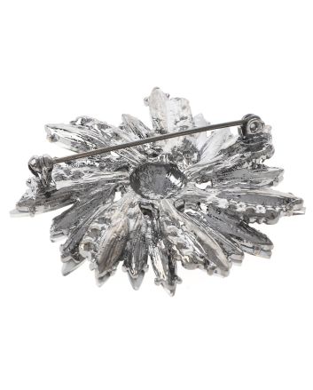 Crystal Flower Brooch