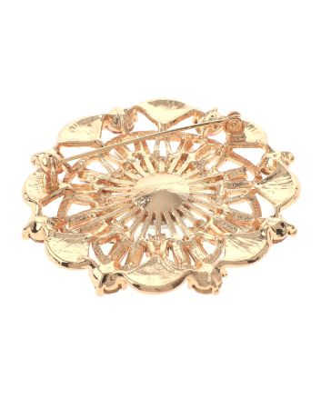 Crystal Flower Brooch
