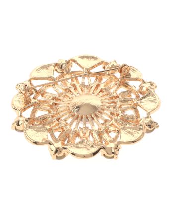 Crystal Flower Brooch