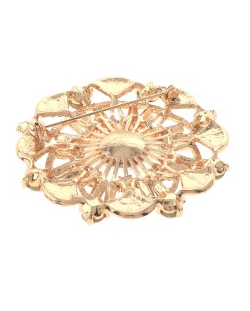 Crystal Flower Brooch