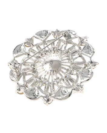 Crystal Flower Brooch