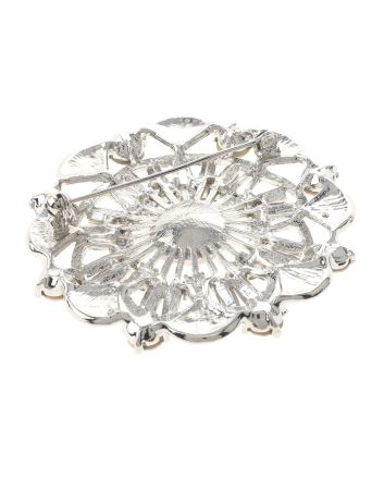 Crystal Flower Brooch