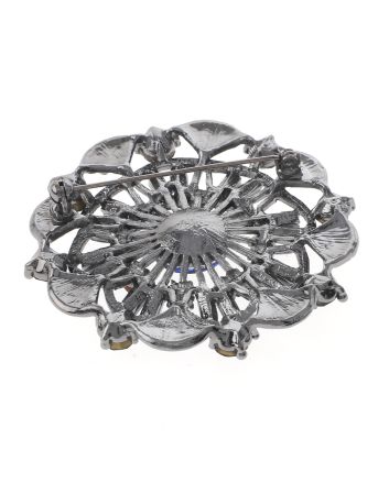 Crystal Flower Brooch