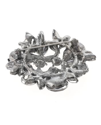 Crystal Flower Brooch
