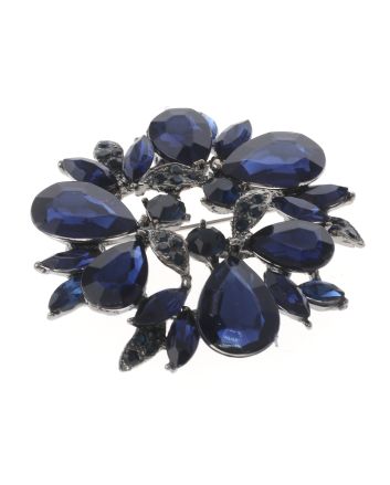 Crystal Flower Brooch