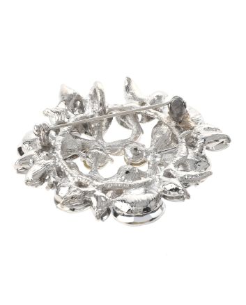 Crystal Flower Brooch