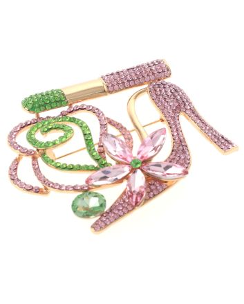 Large Crystal High Heel Shoe Brooch