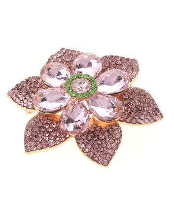 Crystal Flower Brooch