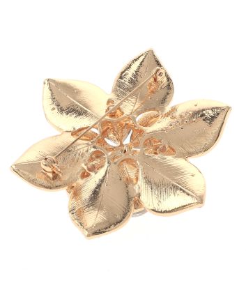 Crystal Flower Brooch