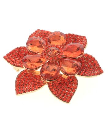 Crystal Flower Brooch
