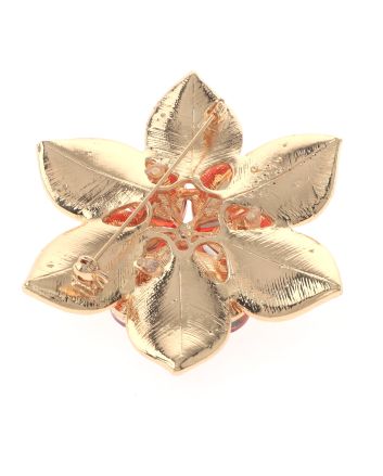 Crystal Flower Brooch