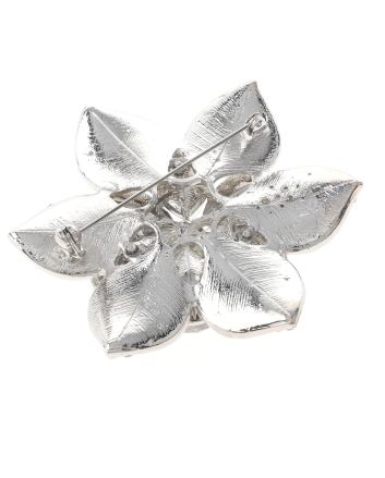 Crystal Flower Brooch