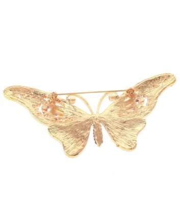 Large Crystal Butterfly Pin
