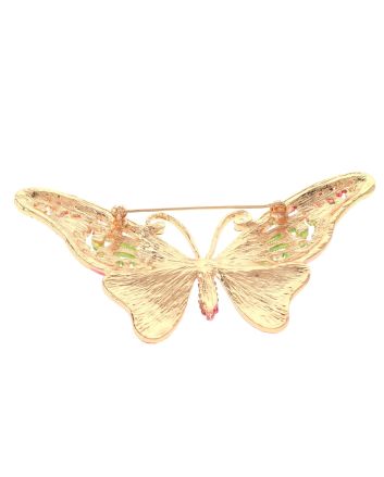 Large Crystal Butterfly Pin