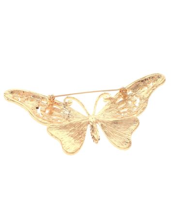 Large Crystal Butterfly Pin
