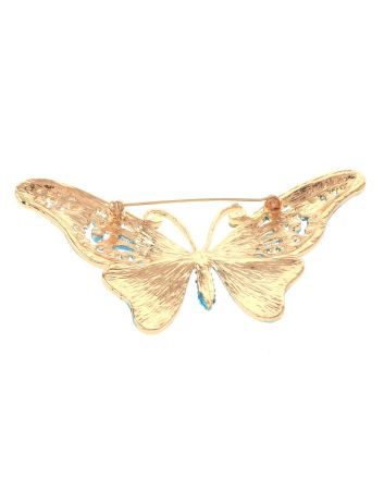 Large Crystal Butterfly Pin