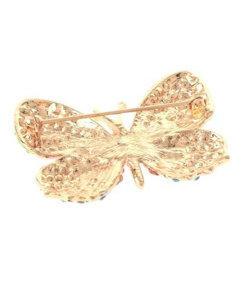 Rhinestone Butterfly Brooch  