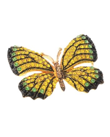 Rhinestone Butterfly Brooch  