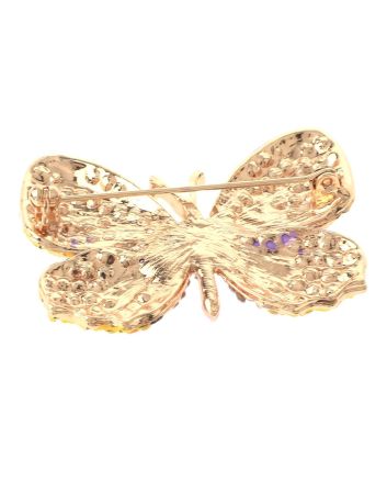 Rhinestone Butterfly Brooch  