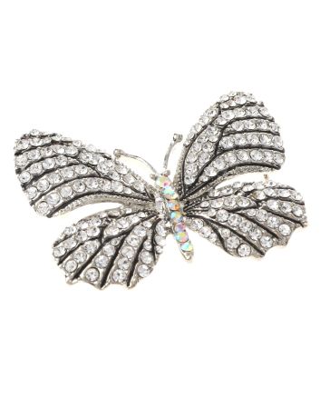 Rhinestone Butterfly Brooch  