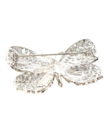 Rhinestone Butterfly Brooch  