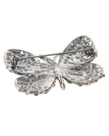 Rhinestone Butterfly Brooch  