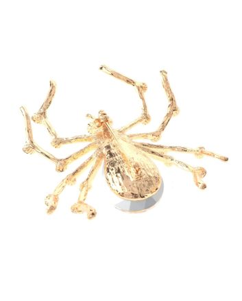Large Crystal Spider Brooch  