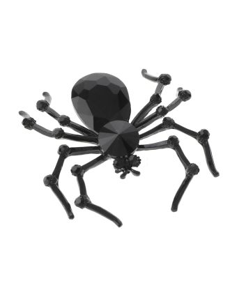 Large Crystal Spider Brooch  