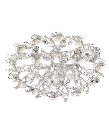 Crystal Flower Brooch  