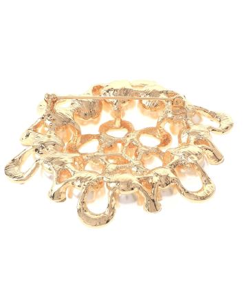 Crystal Flower Brooch  