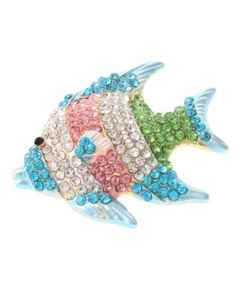 Crystal Fish Brooch  