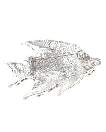 Crystal Fish Brooch  