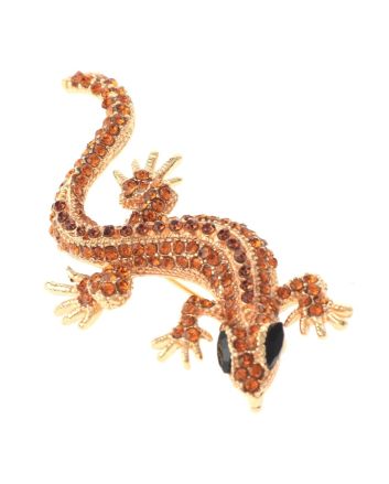 Crystal Lizzard Brooch  