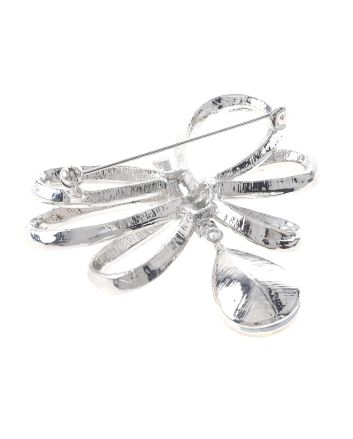 Crystal Flower Brooch