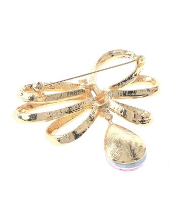 Crystal Flower Brooch